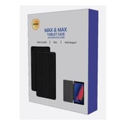 Max & Max MXIP11B Trifold Smart Folio Case With Pencil Holder & Tempered Glass For iPad Pro 11