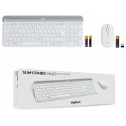 مجموعة لوجيتك  MK470  لوحة مفاتيح وماوس لاسلكية أبيض فاتح إنجليزي