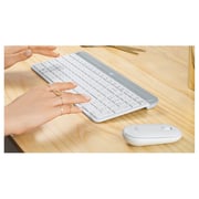 Logitech MK470 Wireless Keyboard and Mouse Combo Off-White English