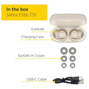 Jabra ELITE 75t True Wireless Earbuds Gold Beige