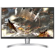 LG UHD Monitor 4K IPS LED 27inch 4K (3840 X 2160) IPS Display with VESA Silver White- 27UL650-W