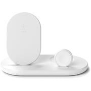Belkin Boost↑Charge™ 3-In-1 7.5W Wireless Charger For Iphone, Apple Watch & Apple Airpods V2, (With Ac Adapter), White