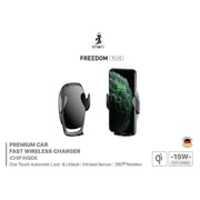 شاحن سيارة لاسلكي ذكي  FP15W Freedom Plus  أسود