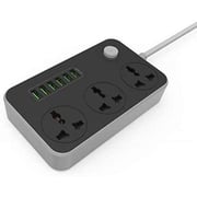 Inet INPC300UP36 Universal 3 Port Power Strip W/6 USB 2500 W