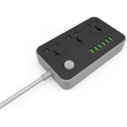 Inet INPC300UP36 Universal 3 Port Power Strip W/6 USB 2500 W