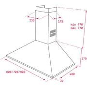 TEKA DBB 90 HP Wall-mounted Pyramid-shaped Extractor Hood