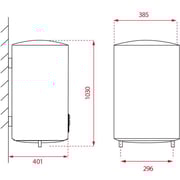 TEKA EWH 80 H Water heater with double installation system and 80L capacity