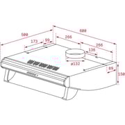 TEKA C 6310 60cm Classical integrated hood with 3 speeds and 1 motor