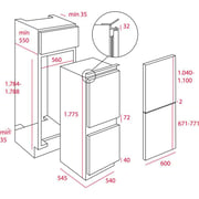 TEKA Built In Bottom Freezer 275 Litres ARTICCI3350NF