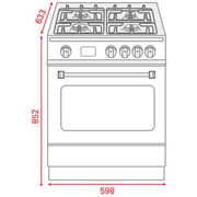 TEKA FS 601 4GG Free Standing Cooker with 4 burners