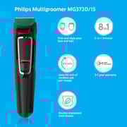 Philips 8-in-1 Hair Clipper & Face Multigroomer Trimmer Kit MG3730