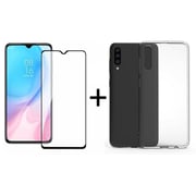 Glassology Bundle 5D Clear Tempered Glass + Back Case Clear Samsung A31