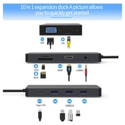Blueendless HC-101A 10 in 1 USB-C Hub