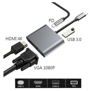 Blueendless HC-401A 4 in 1 USB-C Hub Grey