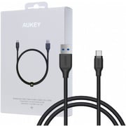 Aukey Braided USB 3.1 To USB-C Cable 1.2m Black
