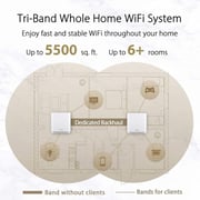 Asus XT8 ZenWiFi AX6600 Wireless Tri-Band Mesh Wi-Fi System Pack of 2