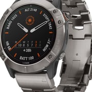 Garmin 010-02157-24 Fenix 6X Pro Solar Smartwatch Titanium