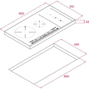 TEKA IZS 96600 MSP 90cm Flex SlideCooking Induction Hob with 6 cooking zones