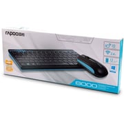 Rapoo 8000M Multi Mode Wireless Keyboard + Mouse Black Combo