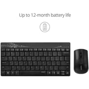 Rapoo 8000M Multi Mode Wireless Keyboard + Mouse Black Combo