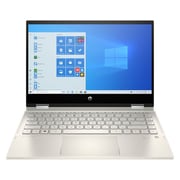 HP Pavilion x360 14M-DW0023DX Convertible Touch Laptop - Core i5 1GHz 8GB 256GB Shared Win10 14inch FHD Gold English Keyboard 2 Pin Adapter