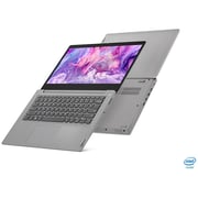 Lenovo IdeaPad 3 14IIL05 (2019) Laptop - 10th Gen / Intel Core i5-1035G1 / 14inch FHD / 256GB SSD / 8GB RAM / Shared Intel UHD Graphics / Windows 10 Home / English & Arabic Keyboard / Grey / Middle East Version - [81WD00M2AX]