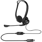 Logitech 981-000100 H960 Wired On Ear USB Heafdset Black