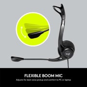 Logitech 981-000100 H960 Wired On Ear USB Heafdset Black