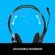 Logitech 981-000100 H960 Wired On Ear USB Heafdset Black