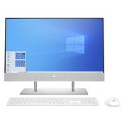 HP (2019) All-in-One Desktop - 10th Gen / Intel Core i7-1065G7 / 23.8inch FHD / 1TB HDD+256GB SSD / 16GB RAM / 2GB NVIDIA GeForce MX330 Graphics / Windows 10 / English & Arabic Keyboard / Silver / Middle East Version - [24-DP0015NE]