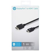HP Display Port To HDMI Cable 1m Black