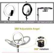 Real Shell Tripod LED Ring Light Tripod Stand Black