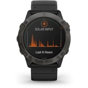 Garmin 010-02157-21 6X Pro Fenix Solar/Ti/Carbon Grey Dlc Band Watch W/Black