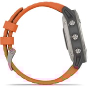 Garmin 010-02158-14 6 Fenix Sapphire Ti Band Watch Grey W/Orange