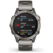 Buy Garmin 010-02158-23 6 Fenix Sapphire Titanium Band Watch Grey