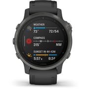 Garmin 010-02159-25 6S Fenix Sapphire Carbon Band Watch Grey Dlc W/Black