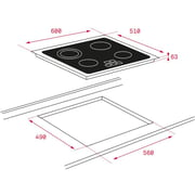 TEKA TR 6415 60cm Vitroceramic Hob with 4 zones and Touch Control