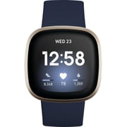 Fitbit FB511GLNV Versa 3 Fitness Smartwatch Midnight/Soft Gold