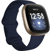 Fitbit FB511GLNV Versa 3 Fitness Smartwatch Midnight/Soft Gold