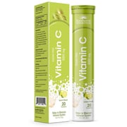 Sunshine Nutrition Vitamin C 1000mg Effervescent Lemon 20 Tablets