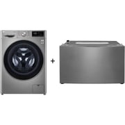 LG Front Load Washer and Dryer 9 kg F4V5VYP2T + LG Top Load Mini Washer 2 kg F8K5XNK4