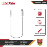Promate Lightning to 3.5mm AUX Connector 0.15m White