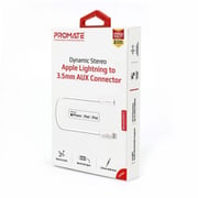 Promate Lightning to 3.5mm AUX Connector 0.15m White