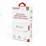Promate Lightning to 3.5mm AUX Connector 0.15m White