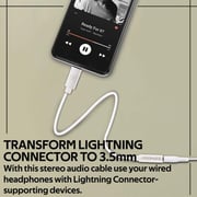 بروميت  Lightning to 3.5mm AUX Connector 0.15m White