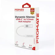 Promate AUX Adaptor Lightning to 3.5mm AUX Connector 12cm White
