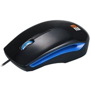 2B Piano Finishing Optical Wired Mouse 1.5m Blue and Black