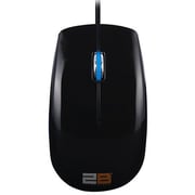 2B Piano Finishing Optical Wired Mouse 1.5m Blue and Black