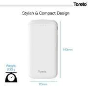 Toreto Power Bank 10000mAh White TOR-31
