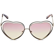 Chloe Heart Brown and Pink Sunglasses For Women CE131S-239-61